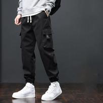 Trendy and Fashionable Hong Kong Style Ankle Binding Youth Sports Men's Casual Pants XXXXXL juoda