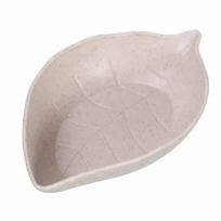 4pc Home Kitchen Wheat Straw Seasoning Saucer Creative Plastic Leaf Shaped Pickle Small Plate Tableware Dipping Snack Dish smėlis