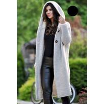 Spring New Women's Clothing H Medium and Long Sweater Hooded Cardigan Women's Knitted Sweater S