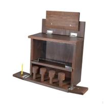 Wood Squirrel Feeder Food Stable for Corn Peanut Gift Outdoor Feeding Station gray