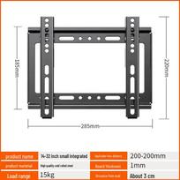 Universalus sustiprintas televizoriaus sieninis laikiklis ir monitoriaus laikiklis Small integrated 14-32 inches