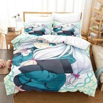 Anime Sagiri Izumi Eromanga Sensei Bedding Set Duvet Cover Bed Set Quilt Cover Pillowcase Comforter king Queen Size Boys Adult 70x133cm 2pcs