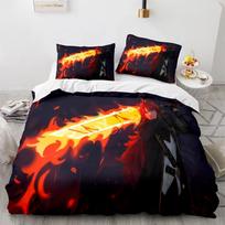 Genshin Impact Bedding Set Single Twin Full Queen King Size Game Anime Bed Set Aldult Kid Bedroom Duvetcover Sets 3D Print 033 70x133cm 2pcs black