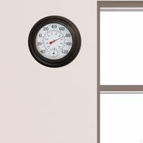 Temperatūros ir drėgmės matuoklis Kabinamas higroterminis matuoklis Lengvai skaitomas Retro stiliaus Klimato komfortas black