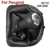 5 greičių automobilio pavarų perjungimo rankenėlė, rankinio greičių dėžės galvutės apsauginis gaubtas su apsauga nuo dulkių, skirtas Peugeot 307 CC 308 3008 United States