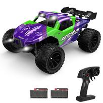 Remote Control Car, 2.4GHz 1:14 Scale 4WD Off Road Vehicle, 40KM/H High Speed All-Terrain Electric 2 battery violetinė