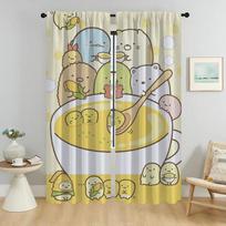 Sumikko Gurashi Shades Curtains for Living Room Curtain for Room 2 Panel Partition Home Interior Curtains Halloween Decoration W50xH70cmx2pcs-CL