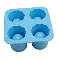 4 Ice Cup Cube Tray Mold Makes Shot Glasses Ice Mould Novelty Gifts Ice Cube Tray Summer Drinking Tool Bar Ice Shot Glass Mold mėlyna