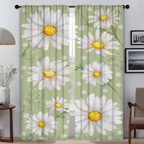 Cute Flowers Window Curtain for Room 2 Panel Curtains for Bedroom Home Interior Curtains Partition Shades Halloween Decoration W50xH70cmx2pcs-CL