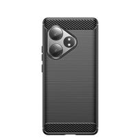 Realme GT 6T dėklui Realme GT 6 6T 5G dangtelis, atsparus smūgiams silikoninis šlifuotas TPU guminis apsauginis telefono dangtelis, skirtas Realme GT 6T Realme GT 6 juoda