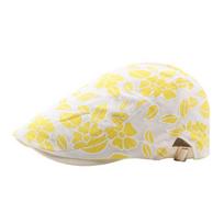Beret Women'S Summer Mesh Elegant Ultra-Thin Mesh Breathable Shade Cool Flower Pattern Cap Adjustable geltona