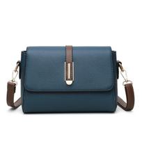 Monochromatic messenger bag for ladies  wide shoulder strap  small square bag  simple crossbody bag  casual and fashionable  new gray