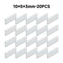 20-200 vnt Super stiprūs neodimio magnetai 10/15/20mm X 5/10mm X 3mm N35 NdFeB blokiniai magnetai kvadratiniai magnetai šaldytuvo lipdukai