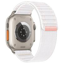 Luxury Nylon Band For Apple Watch S10 46mm 42mm Sport Weaves Strap For iWatch Series 10 9 8 7 Ultra 2 49mm 45mm 44mm 42mm 41 40 38mm Wristband 38/40/41mm balta