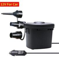 Elektrinis pripučiamas siurblys 12V/Belaidis greito oro pripūtimo kompresorius su 3 antgaliais automobiliui, kemperiui, gelbėjimo ratui, valčiai