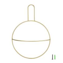 Wall Mounted Towel Rack Shelf Ring Holder Organizer for Home Bathroom (Gold)