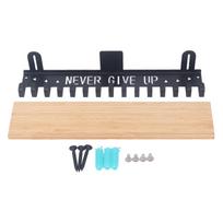 Metal Award Display Trophy Shelf Bamboo Trophy Shelf Metal Wall Mounted Medal Display Hanger