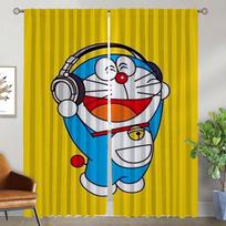 Doraemones Blackout Curtain for Room 2 Panel Halloween Decoration Home Interior Curtains 2 Pieces Partition Shades Living Camera W50xH70cmx2pcs-CL