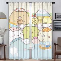Kitchen Curtains 2 Pieces Sumikko Gurashi Living Room Curtain Curtains for Bedroom Halloween Decoration Shades Partition Elegant W50xH70cmx2pcs-CL