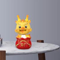 Dragon Statue Mini Figurine Decorative Year Tabletop Ornament Table Sculpture for Style A