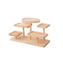 High Beauty Pine Shelf Cosmetics Manual Storage Dim Sum Storage Display Shelf Meat Ins Display