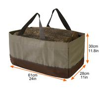 Firewood Log Carrier Large Firewood Bag Wax Canvas Log Carrier Tote High Capacity Durable Fire Wood Holder Bag Fireplace Accesso
