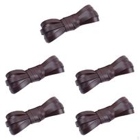 5pcs Leather Cord Flat Strip 1M Braiding String Rope for Handmade Crafts Necklace Bracelet kava