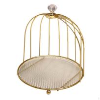 Birdcage Shaped Cosmetic Shelf Makeup Organizer Desktop Cake Stand for Kitchen And Office 1 tier