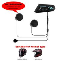 Bluetooth 5.0 Helmet Headphone Bluetooth Wireless Motorcycle Headset Intercom Bike Motor Earphone Noise Reduction Microphone