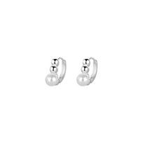 Simple Round Bead Pearl Earrings Feminine  Elegant Versatile  High-end Earrings
