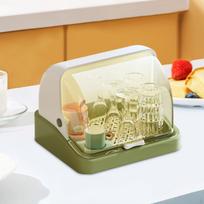 Bottle Drying Rack Desktop Cup Storage Dish Bowl for Chopsticks žalia