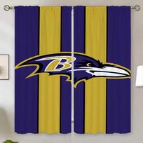 Sheer Curtains for Bedroom B-Bal-timore -Ravens Chiffon Curtain Tiebacks Customs Free Shipping Products Tulle for Living Room W50xH70cmx2pcs-CL