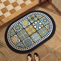 Amerikietiškas retro vonios kambario grindų kilimėlis Diatominis purvą sugeriantis neslystantis kilimėlis tualeto vonios kambario durų neslystantis kilimėlis 40 * 60CM beige