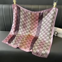 Nauja dama Mergina 70*70cm Šilkinis satininis plaukų šalikas Moterims Nosinė dryžuotas Spausdintas Moteriškas Kvadratinis Galvos Bandana Mažas Kaklo Šalikas Dukra white