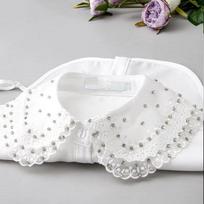 White Lace Lapel Fake Collar Shirt Fake Collar Women Detachable Fake Shirt Collar Top Women Chiffon Half Shirt Faux Col
