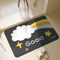Bathroom Soft Waxy Cream Wind Diatom Mud Absorbent Mat Bathroom Door Mat Bathroom Toilet Quick Drying Non-slip Carpet 40 * 60cm
