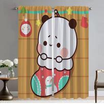BUBU DUDU Kitchen Curtains for Living Room Anti-mosquito Curtains 2 Pieces Shades Window Curtain Halloween Decoration Partition W50xH70cmx2pcs-CL