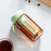 Summer Water Cup Cold Brew Portable Lemon Juice Smoothie Cup Green Juicer Cup Juice Filter Cup With Tea Separator Tea Cup 450-600ml