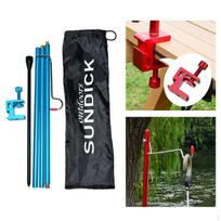 Aluminum Alloy Outdoor Camping Foldable Lamp Post Mast Tent Light mėlyna