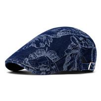 Spring Summer Men Women Forward Cap Denim Beret British Newspaper Boy Cap Sunshade Cap Peaked Cap