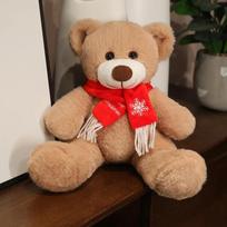 Mielas 3 spalvų šaliko meškiukas pliušiniai žaislai Kawaii rudas / baltas meškiukas pliušinė lėlė iškamšytas minkštas miego apkabinimo pagalvė vaikams įsimylėjėlių dovanos