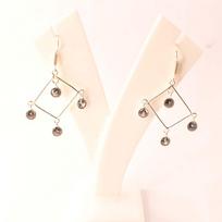 White Topaz Round Shape Gemstone Handmade Antique Earrings Jewelry 1.9  c9I92