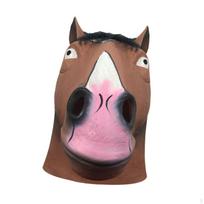 Latex Horse Head Mask for Adults Cute Full Dress up Halloween Party black