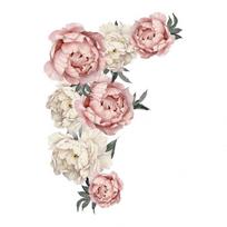 Beautiful Flower Peony Wall Sticker Adhesive Living Room TV Background Decal AVE