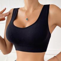 Women's camisole bra comfortable no underwire push-up one piece seamless underwear S juoda