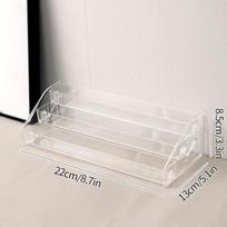 Transparent Shelf Display Stand CD Storage Rack Shelf Multi-layer Cosmetic Organizer Tray Nail Polish Display Holder Desk Storag