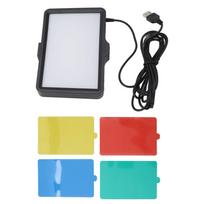 LED Kameros Vaizdo Šviesa su RGB Filtru Maitinama USB Nešiojamas Fotografijos Apšvietimas Pritemdoma LED Panelė