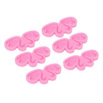 6pcs 3D Swan Fondant Mold Cute Prevents Stick BPA Free Hand Crafted DIY Silicone Mold for Chocolate