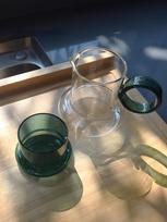 Heat Resistant Cold Kettle Handle Teapot with Lid Glass Cup Water Pot Water Cup Kettle Teapots Pitcher Drinkware Water Jug žalia