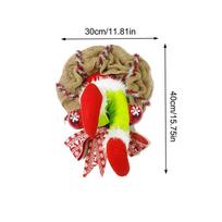 Christmas Decorate Thief Burlap Stealer Design Home Front Door Wreath Hoop Xmas Decor Santa Claus Christmas Tree Ornaments AVE S